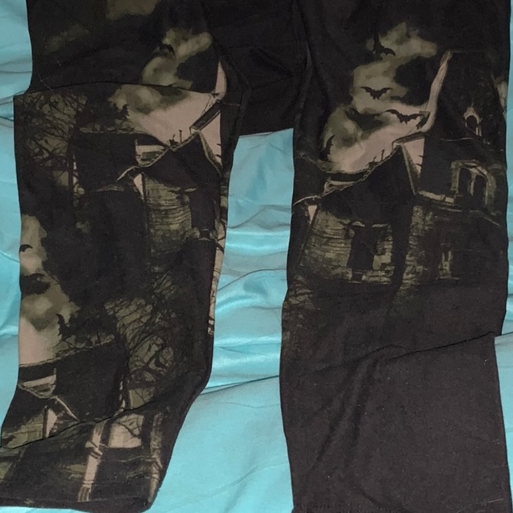 Lularoe is haunted castle leggings. Worn one time to event. COOLEST EVER
